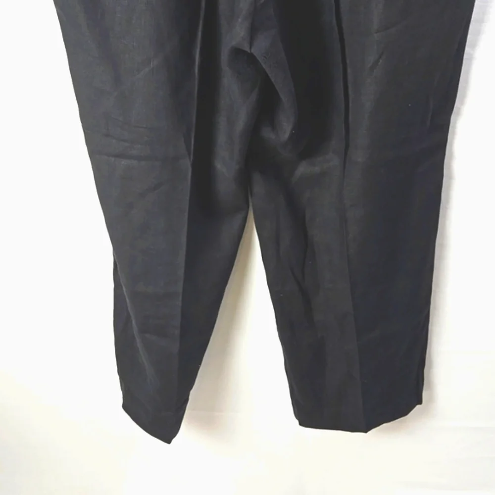 Michael Kors Women's‎ Black Linen Drawstring Pull On Pants Sz 14